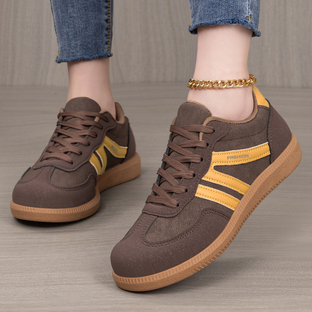 Damen Sportliche Sneakers mit rutschfester Gummisohle und modischem Design EB