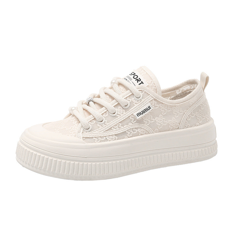 Damen Komfortable Sneaker mit dicker Sohle und einzigartigem Design EB