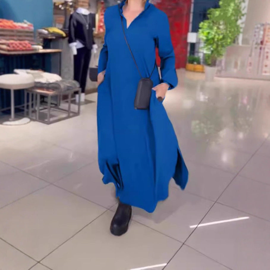 Damen Hemdkleid mit praktischen Seitentaschen und fließendem Schnitt EB