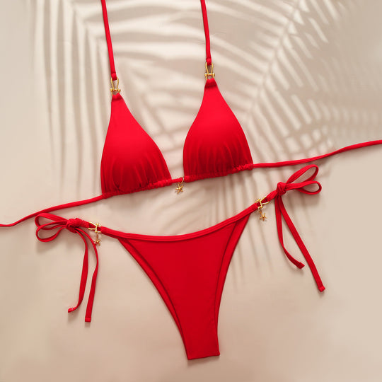 Damen Triangel-Bikini mit raffinierten Details EB