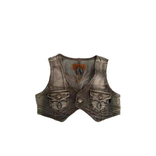 Damen Jeansweste mit Taschen EB