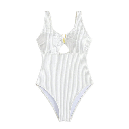 Damen High-Waist Badeanzug mit Cut-Out EB