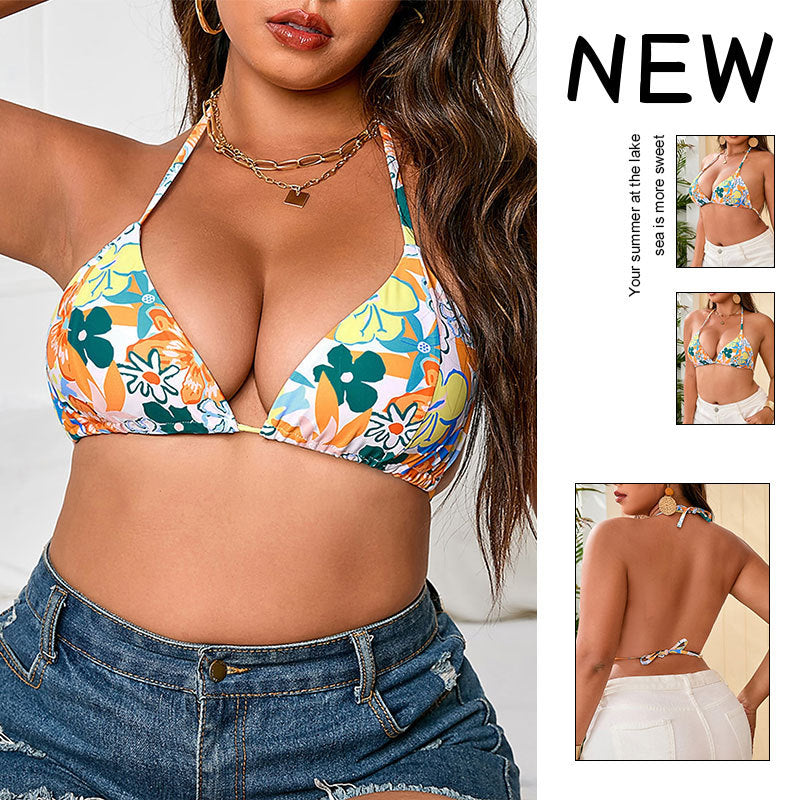 Damen Triangel-Bikini-Oberteil mit floralem Design EB