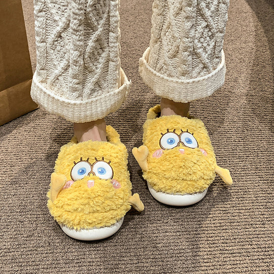 Damen Hausschuhe mit angesagtem Plüschdesign von EB