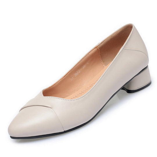 Damen Elegante Pumps mit geschmackvollem Rüschendetail und komfortablem Blockabsatz EB