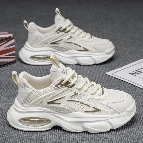 Damen Sportliche Luftpolster Sneakers mit atmungsaktivem Mesh-Obermaterial EB
