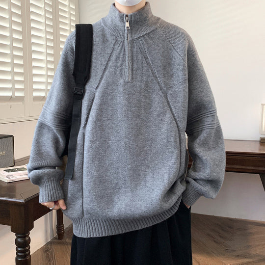 Damen Kapuzenpullover mit hohem Kragen und praktischem Reißverschluss EB