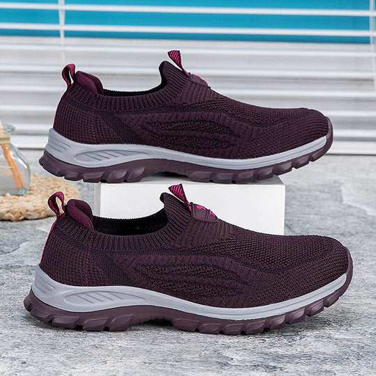 Damen Komfortable Slip-On Freizeitschuhe EB