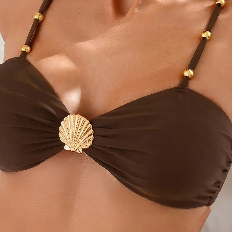 Damen Bikiniset mit dekorativem Muschel-Detail EB