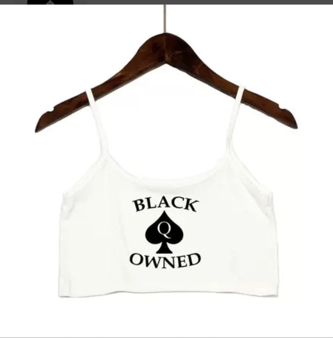 Damen Crop-Top mit modernen Schriftzügen und verstellbaren Trägern EB