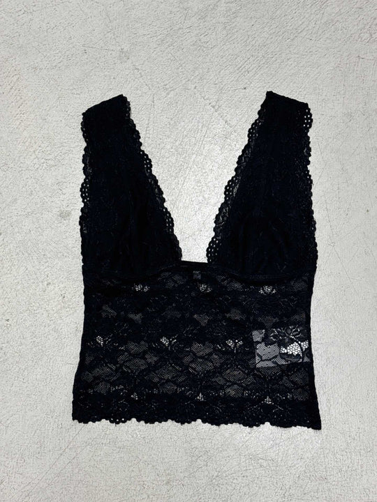 Damen-Spitzen-Cami-Top mit tiefem V-Ausschnitt und verführerischem Design EB