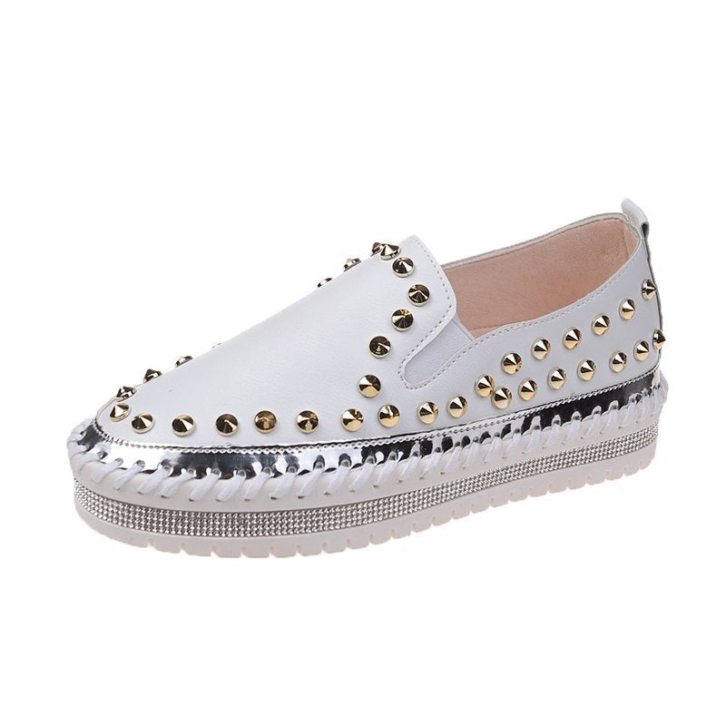 Damen Modische Slipper mit Nieten EB