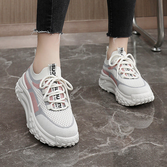 Damen Sportliche Fashion Sneakers mit atmungsaktivem Obermaterial EB