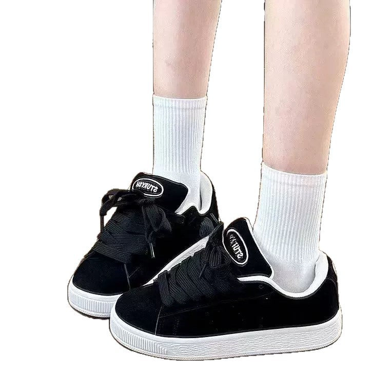 Damen modische Sneaker mit luxuriösem Veloursleder und komfortabler Dämpfung EB