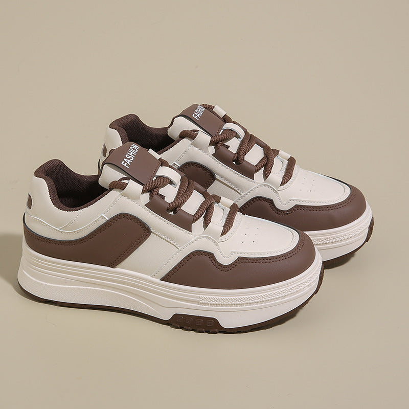 Damen Komfortable Sneakers mit erhöhter Sohle und sportlichem Design EB