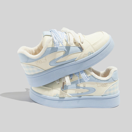 Damen Kuschelige Sneakers mit floralem Print und weichem Innenfutter EB