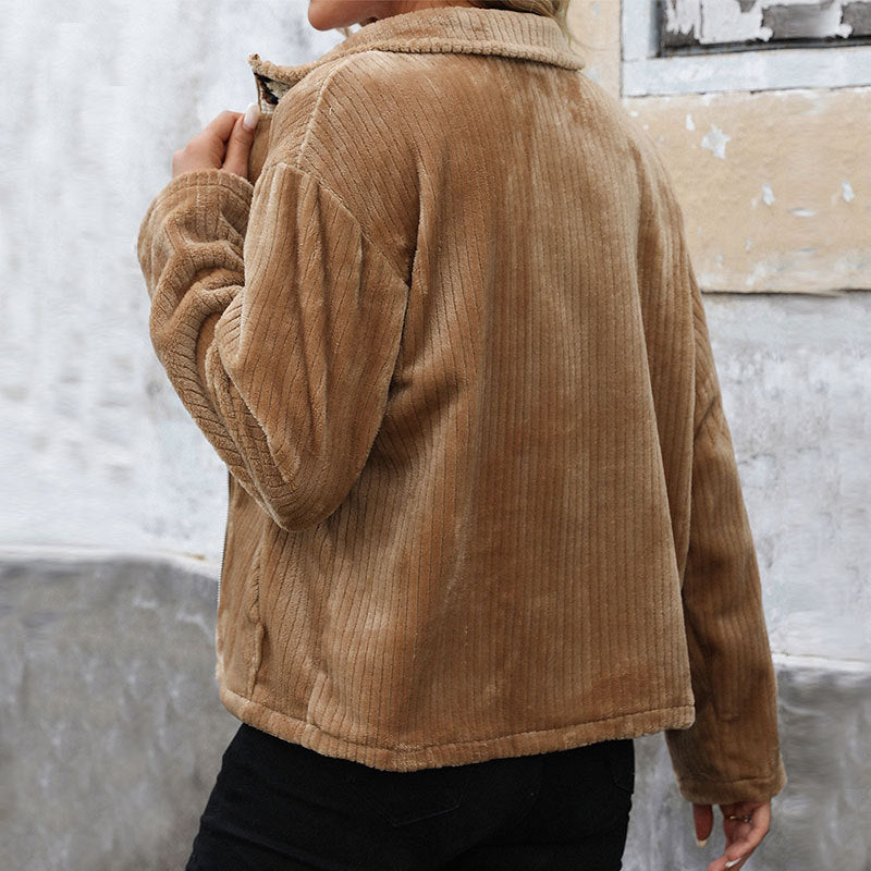 Damen Fleecejacke im komfortablen Rippdesign EB