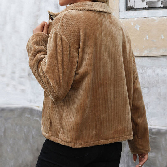 Damen Fleecejacke im komfortablen Rippdesign EB