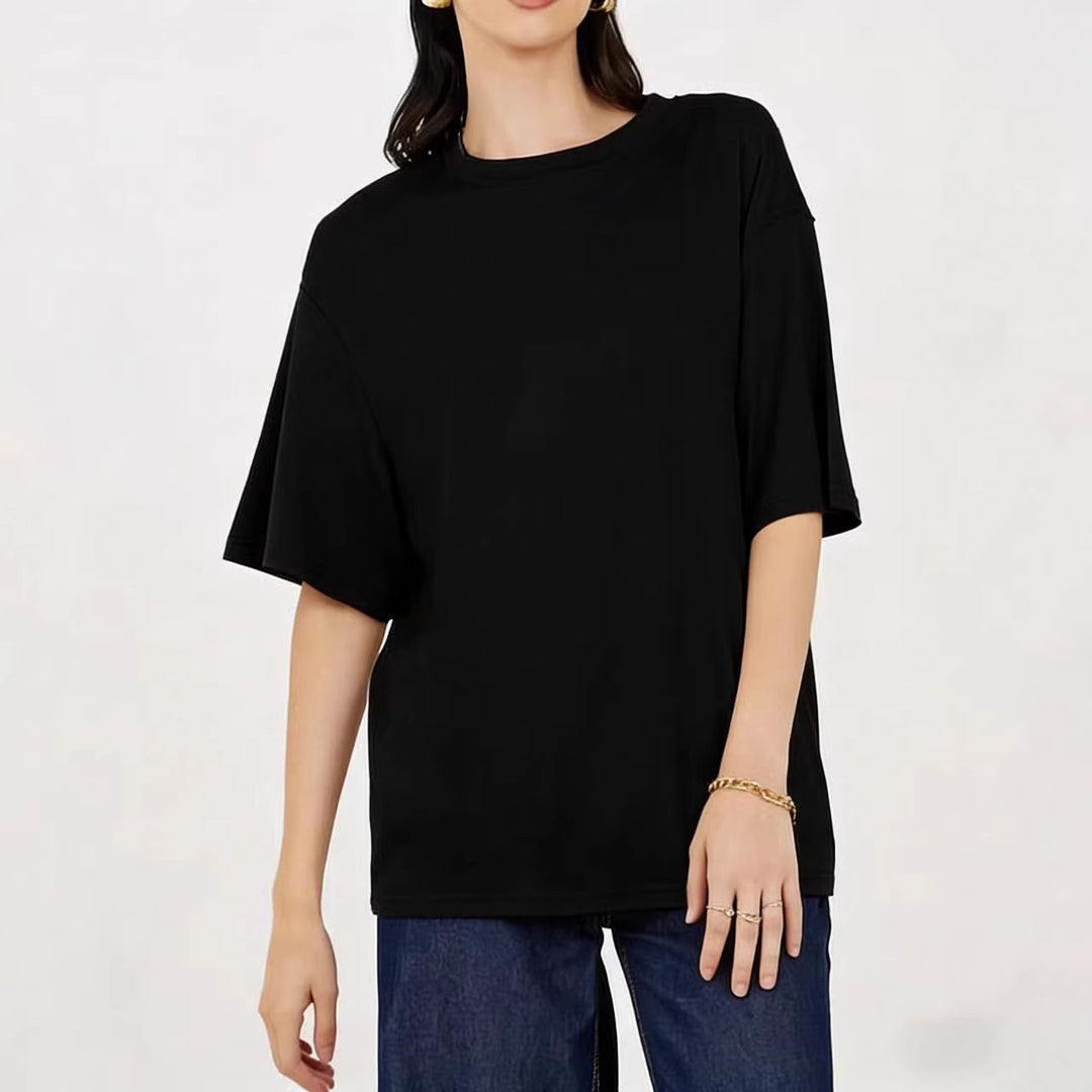 Damen Übergröße Shirt mit lässigem Schnitt und kurzarm EB