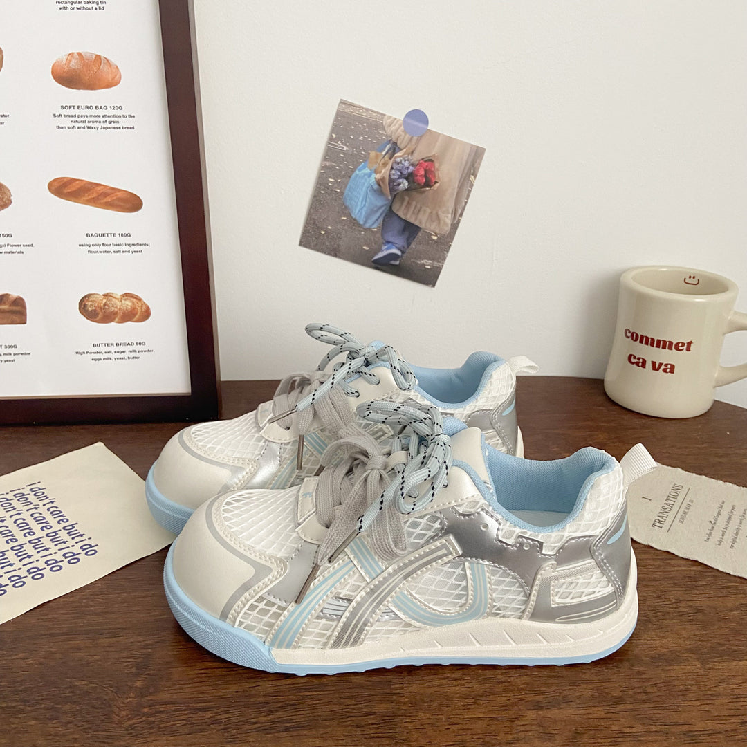 Damen Sportliche Sneakers mit atmungsaktiver Gitterstruktur und innovativem Schnürsystem EB