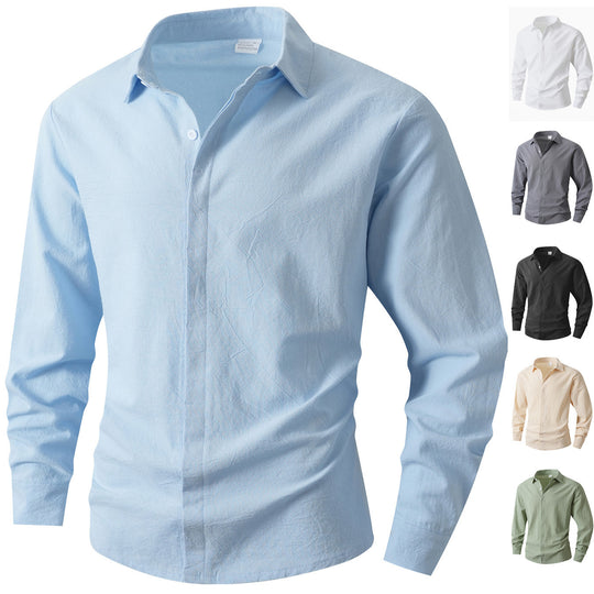 Herren Elegantes Casual-Hemd mit Slim-Fit Schnitt EB