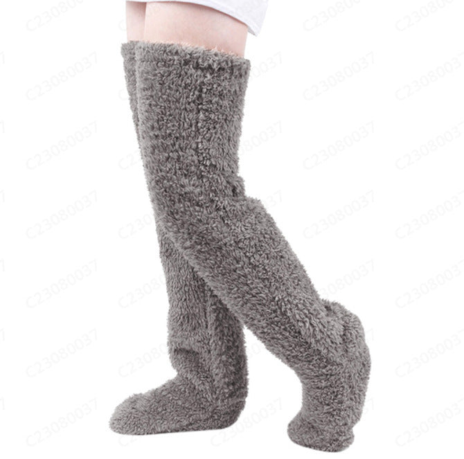 Damen Extra warme Knielange Fleece-Stulpen EB