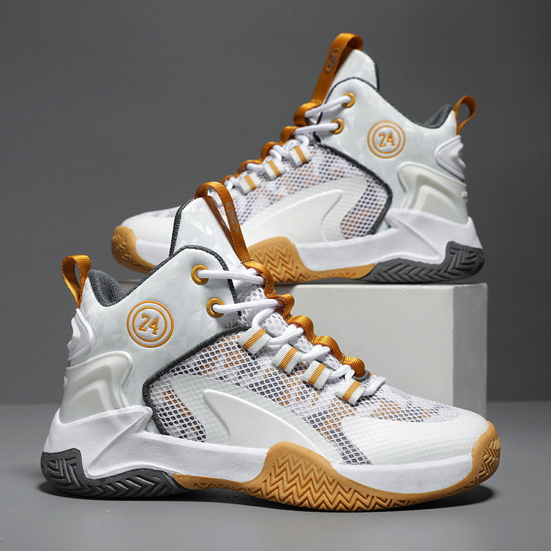 Damen Sportliche Basketball-Sneaker mit atmungsaktivem Mesh-Obermaterial und dämpfender Sohle EB