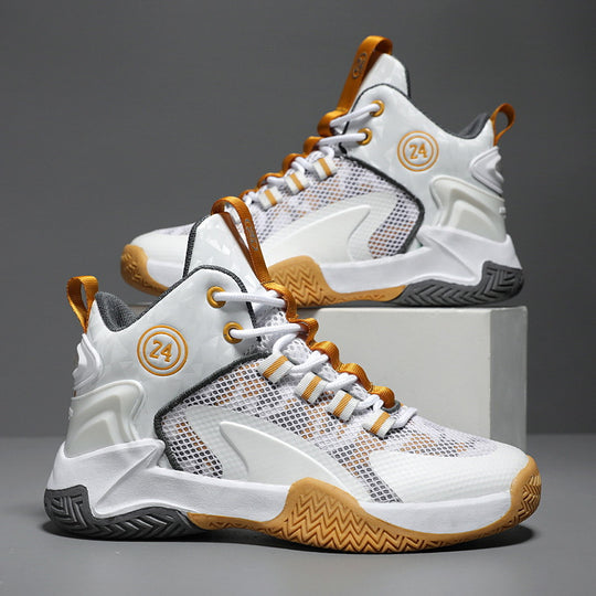 Damen Sportliche Basketball-Sneaker mit atmungsaktivem Mesh-Obermaterial und dämpfender Sohle EB