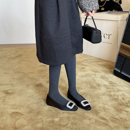 Damen Elegante Ballerinas mit funkelndem Schmuckriemen und klassischem Design EB