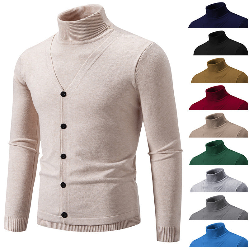 Herren eleganter und kuscheliger Rollkragenpullover EB