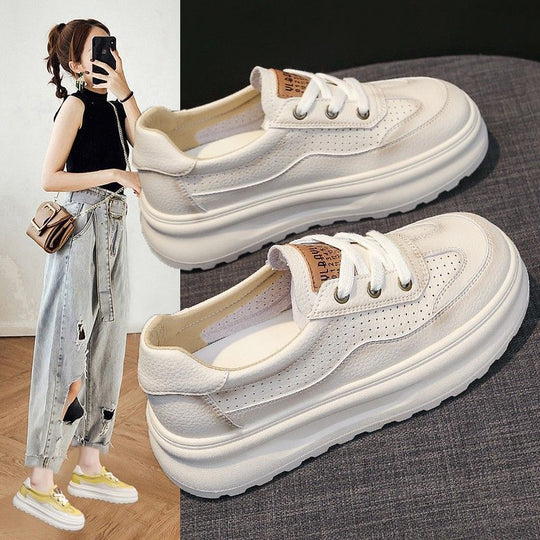 Damen sportive Chunky Sneakers mit atmungsaktivem Obermaterial und gepolsterter Sohle EB