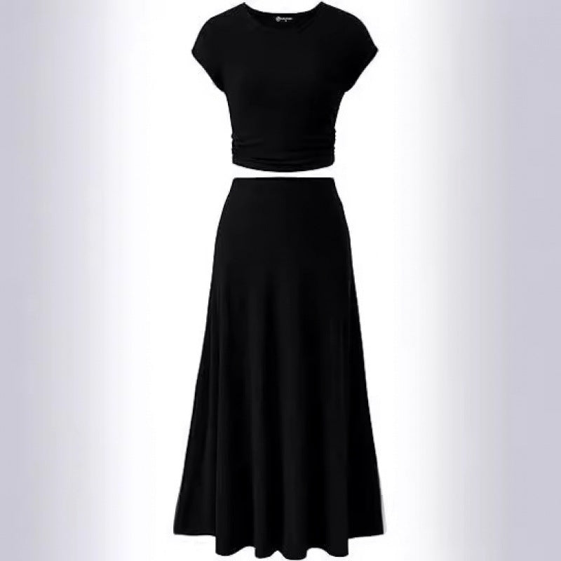 Damen Elegantes Maxikleid mit tailliertem Oberteil und fließendem Rock EB