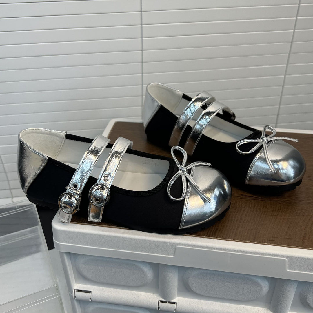 Damen Ballerinas mit dekorativem Riemen und komfortablem Fußbett EB