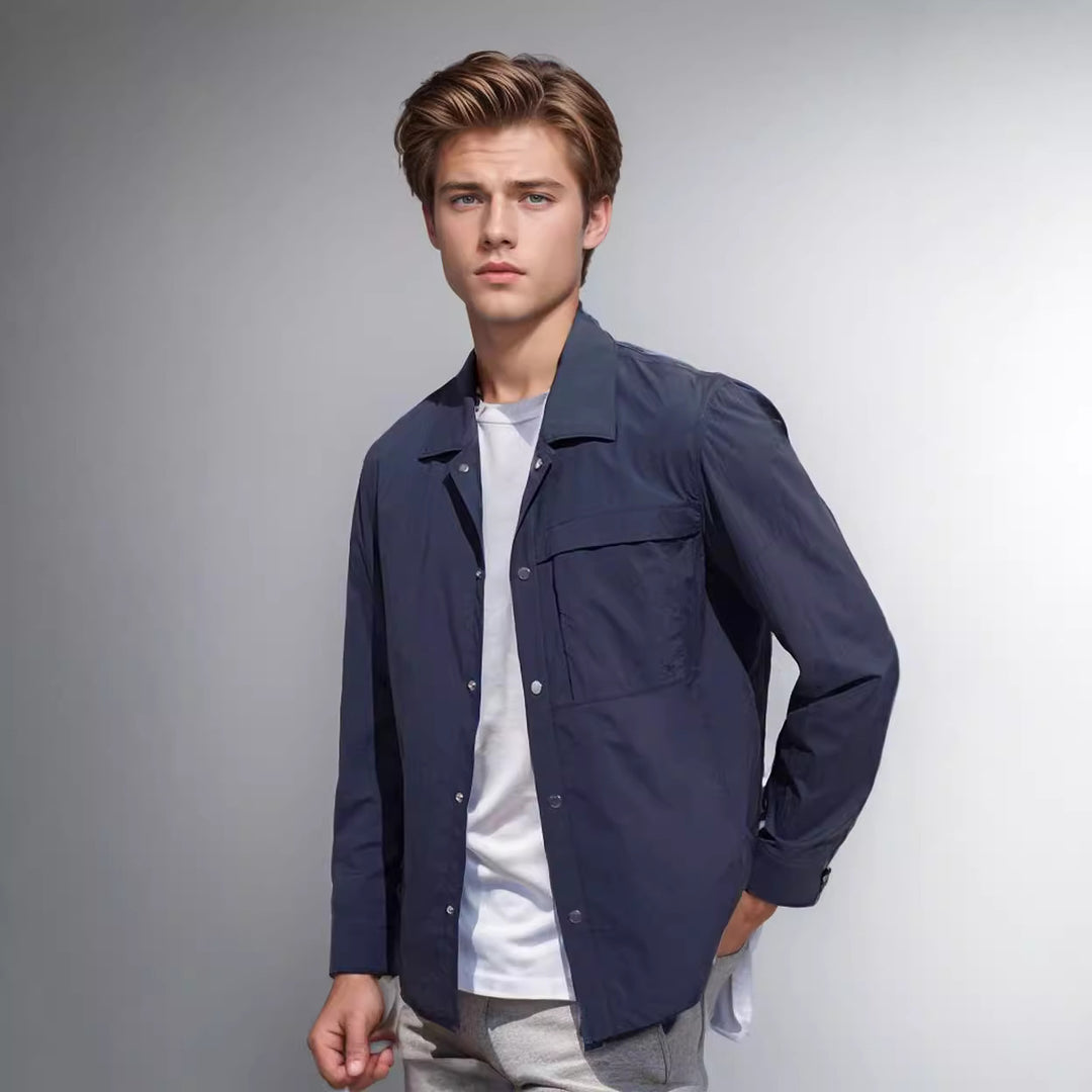 Herren modische Übergangsjacke mit praktischen Taschen und modernem Schnitt EB