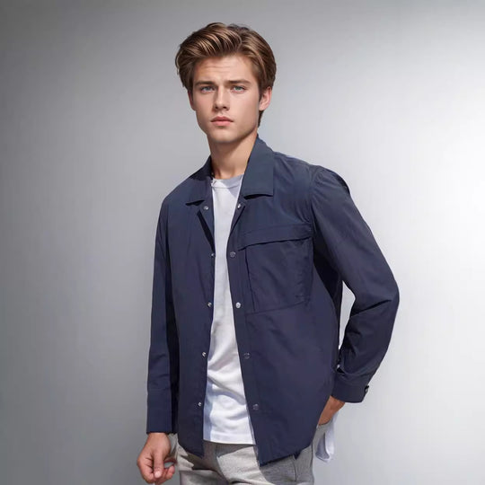 Herren modische Übergangsjacke mit praktischen Taschen und modernem Schnitt EB