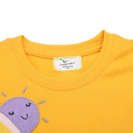 Mädchen T-Shirt mit buntem Einhorn- und Regenbogenmotiv EB