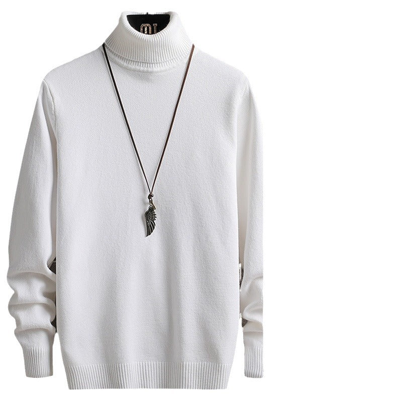 Herren stylischer Rollkragenpullover aus weichem Strickmaterial mit modernen Akzenten EB