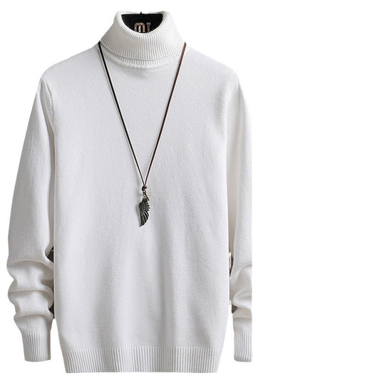 Herren stylischer Rollkragenpullover aus weichem Strickmaterial mit modernen Akzenten EB