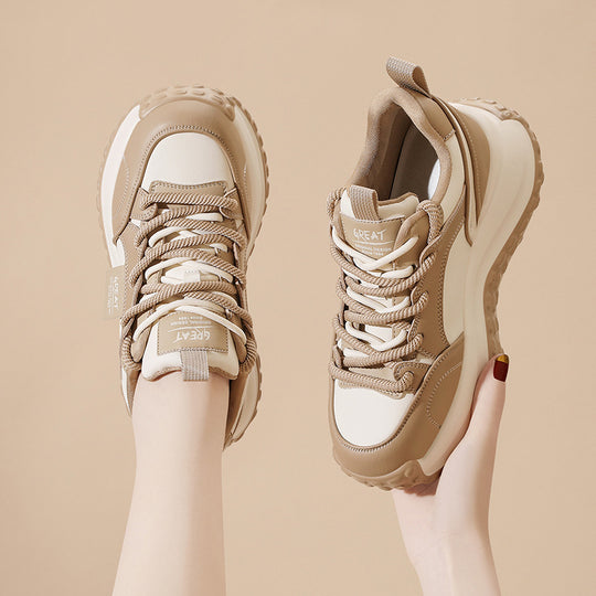 Damen Sportliche Chunky Sneakers mit dämpfender Sohle und rutschfestem Profil EB