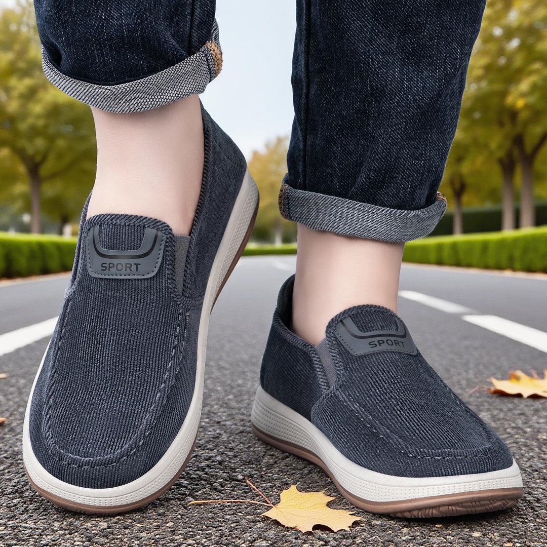 Damen lässige Clogs aus cordartigem Material EB