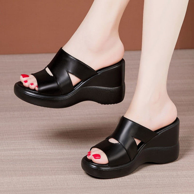 Damen Wedge-Pantoletten mit elegantem Schnitt und rutschfester Sohle EB