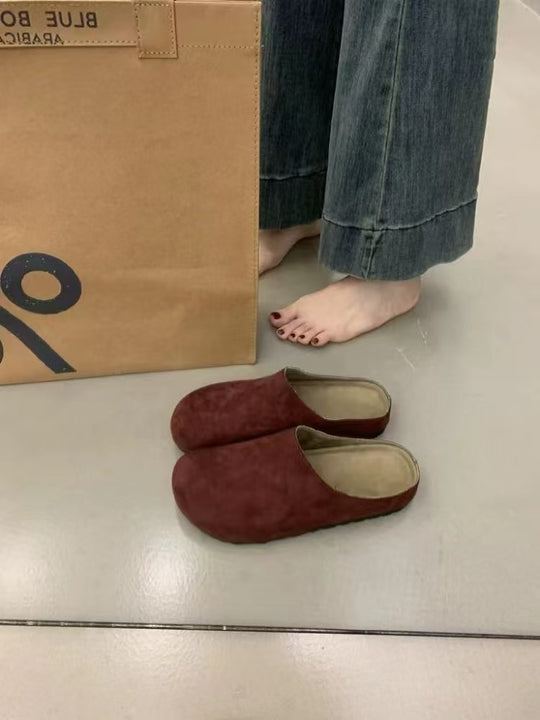 Damen  gefütterte Clog-Pantoffel mit verstellbarer Metallschnalle und anatomischem Korkfußbett EB