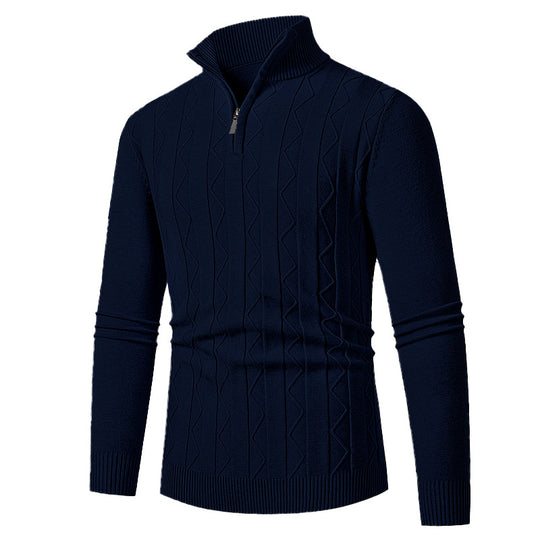 Herren eleganter Rollkragenpullover mit Strukturdesign EB