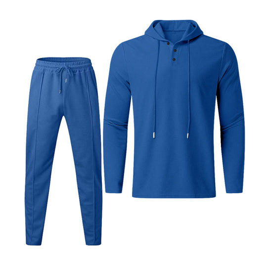 Herren sportives Hoodie und Jogginghose Set im strukturierten Design EB
