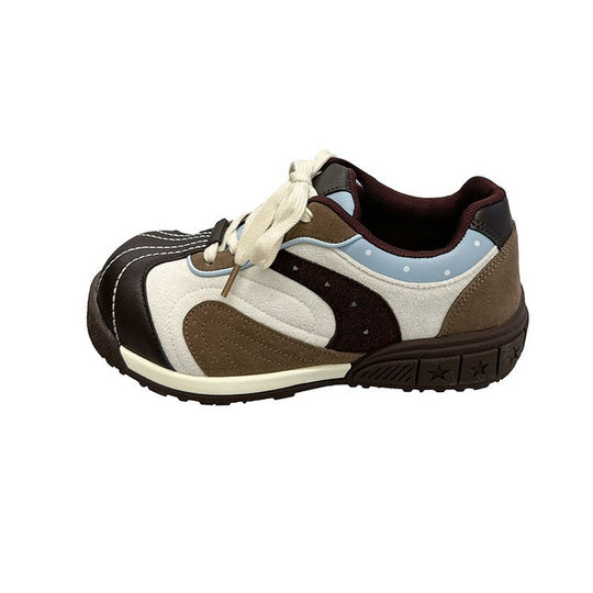 Damen sportliche Sneakers mit atmungsaktiver Oberflächenstruktur und stabiler Sohle EB