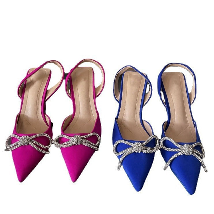 Damen Slingback-Pumps mit funkelndem Schleifendetail EB