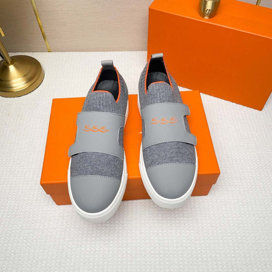 Damen Sportliche Slip-On Sneakers mit elastischem Verschluss und atmungsaktiver Oberfläche EB