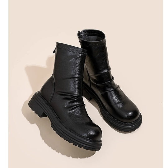 Damen modische Stiefel mit rutschfester Sohle und weichem Obermaterial EB
