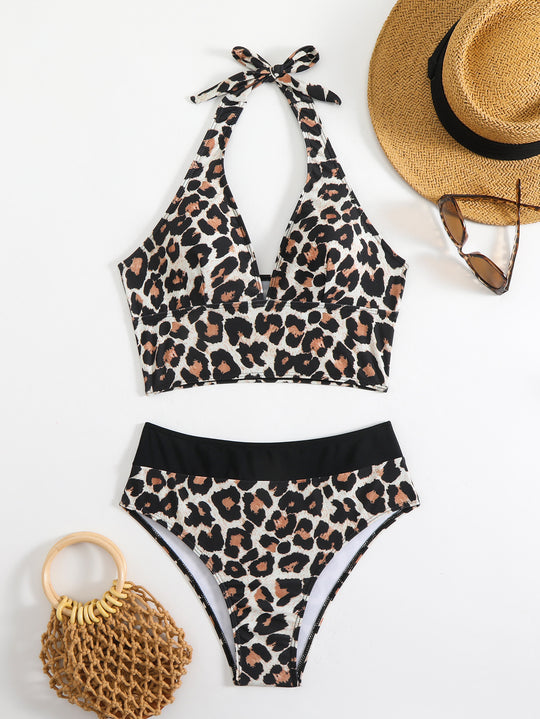 Damen Bikini-Set mit elegantem Leo-Muster und komfortablem Schnitt EB