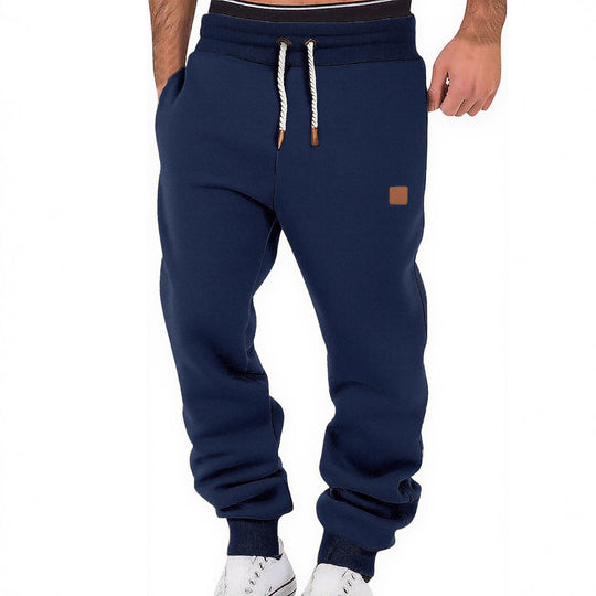 Herren nan komfortable Jogginghose aus hochwertiger Baumwollmischung mit elastischem Bund Kordelzug und Bündchen EB